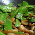 Wok de mange-tout et fenouil