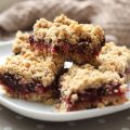 Carrés de crumble à la groseille [vegan]