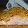 Saumon rôti au four en croûte de Parmesan-Mayo