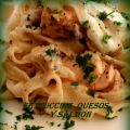 Fettuccine quesos y salmon / Fettuccine[...]