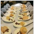 Cuillère émulsion de comté - scampi - chorizo