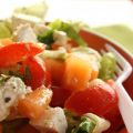 Salade melon, tomates et feta