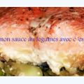 Saumon, poireaux et riz sauce legumes