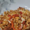 Macaroni style pizza