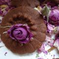 Sablés au chocolat à la presse à biscuits.