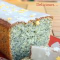Cake au citron et pavot bleu, glaçage au citron