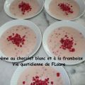 Crème au chocolat blanc et à la framboise
