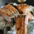 Riz japonais au saumon et aux algues séchées