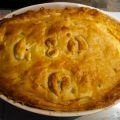 Tourte au chou, poitrine de porc et marrons