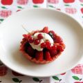 goûter : tartelette fruits rouges toute rouge !