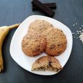 Cookies banane, chocolat et flocons d'avoine