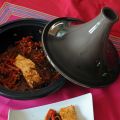 Tajine de saumon aux poivrons rouges