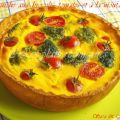 Quiche aux brocolis, tomates et à la moutarde