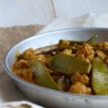 Curry choux fleur, poulet et pois gourmands