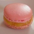 MACARON ROSE A LA CREME DE CITRON