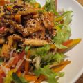 Julienne de légumes et tofu grillé