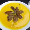 Crème de potiron et pleurotes poêlées