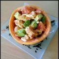 Salade avocat, saumon et pamplemousse rose.,[...]
