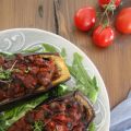 Aubergines farcies végé
