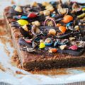 Fondant aux deux chocolats & M&m's