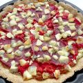 Tarte à la tomate, chèvre et coppa, au pesto