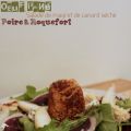 L'oeuf pané et salade magret de canard séché,[...]