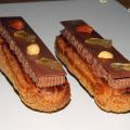 Eclair praliné orange / chocolat au lait