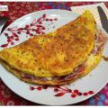 Omelette Jambon cuit, fromages, origan