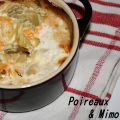 Gratin de poireaux et mimolette jeune