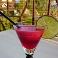 Cocktail framboises-cranberry-citron vert
