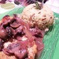 Poulet grillé, sauce au vin rouge et aux[...]