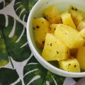 Ananas grillé au basilic