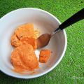 Glace abricots basilic