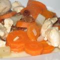 Emincé de poulet aux carottes et raisins,[...]