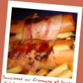 Saucisses au fromage et bacon - Salchichas con[...]