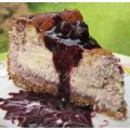 Gâteau au fromage marbré aux bleuets