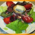 Assiette de salade de chèvre frais et gésiers...