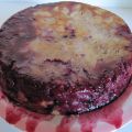 Pudding aux fruits rouges.