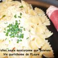 Farfalles, sauce mascarpone aux poivrons[...]