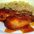 Poulet glacé à la marmelade