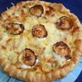Quiche aux poireaux, chèvre et miel