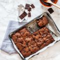 Brownie aux deux chocolats et vanille