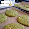 Cookies matcha, chocolat blanc