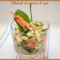 SALADE DE POUSSE DE SOJA, AVOCAT, CREVETTES