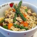 Salade de riz au thon et asperges, vinaigrette[...]