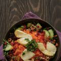 Salade composée au fromage halloumi