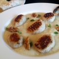 Purée de céleri rave avec Gnudi au gorgonzola