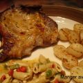 Côte de porc à la moutarde et à l'estragon