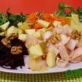 Salade mâche, endives, carottes et betteraves,[...]