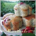 Muffins  au citron, pavot et canneberges